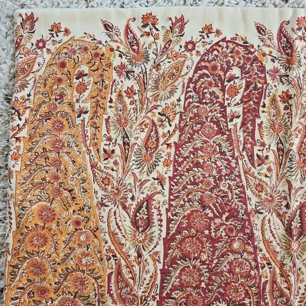 Pottery Barn Linen Cotton Paisley Pillow Covers Lumbar Square Boho Beachy